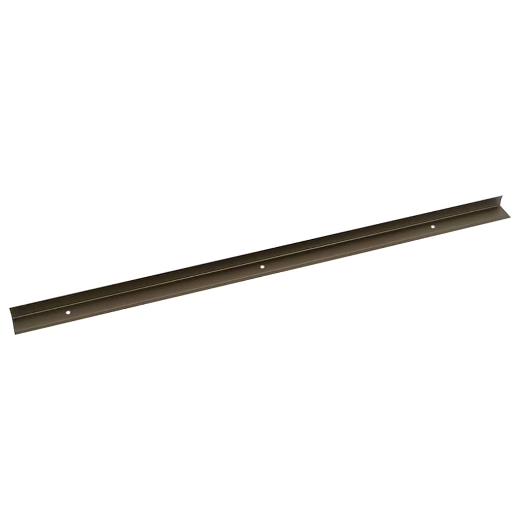 vidaXL Listwy schodowe 10 pcs Brązowy 67 x 3 x 2 cm Aluminium