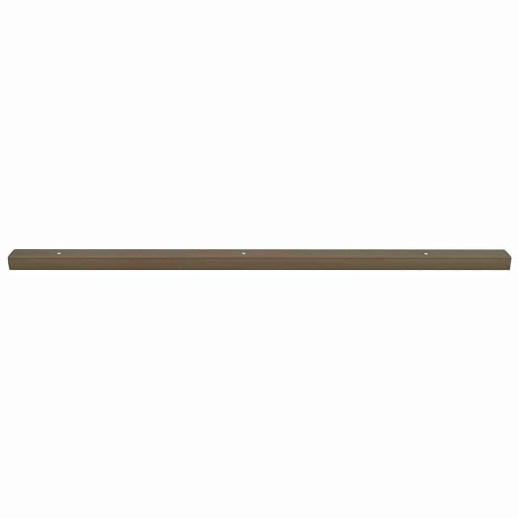 vidaXL Listwy schodowe 10 pcs Brązowy 67 x 3 x 2 cm Aluminium