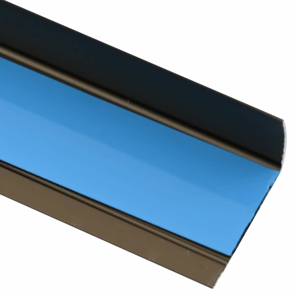 vidaXL Listwy schodowe 10 pcs Brązowy 67 x 3 x 2 cm Aluminium