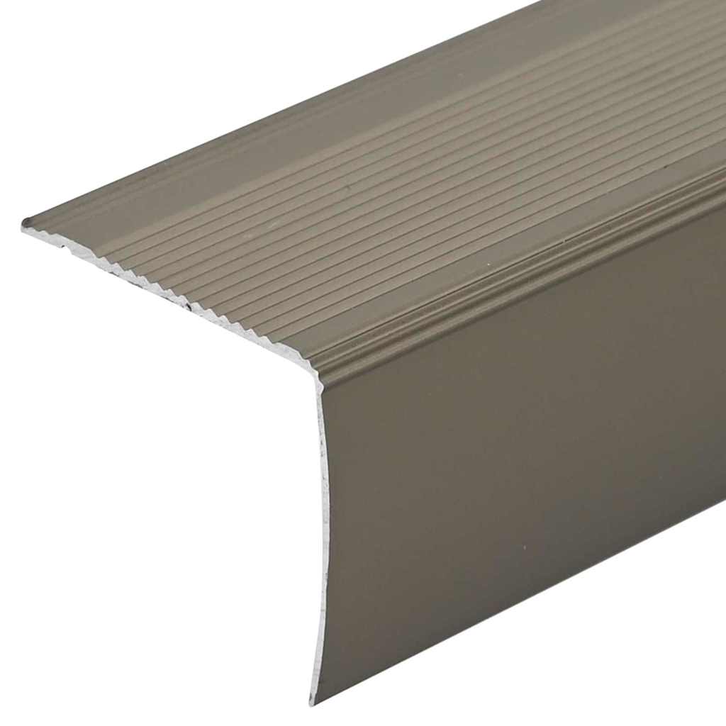 vidaXL Listwy schodowe 10 pcs szampański 67 x 3 x 2 cm Aluminium