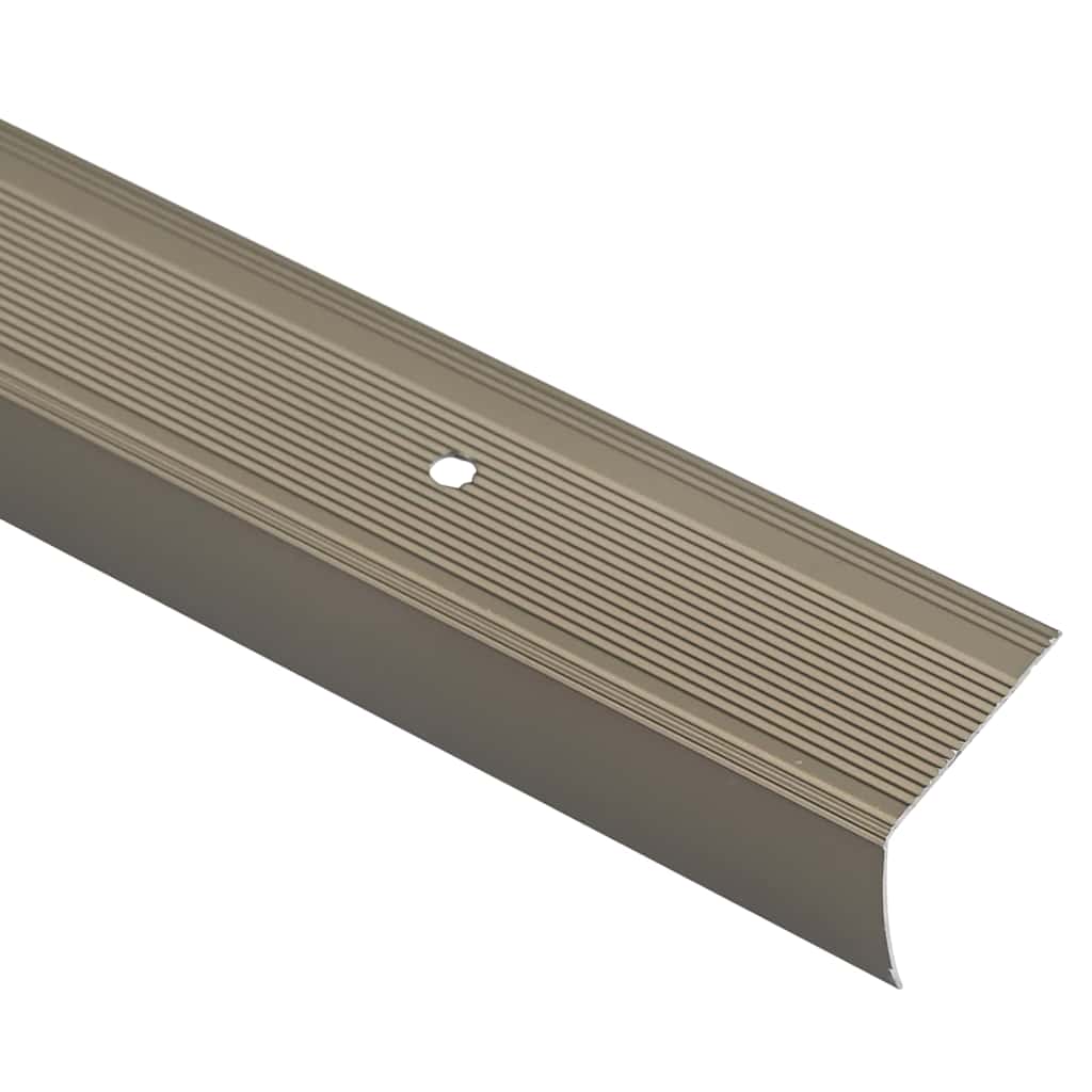 vidaXL Listwy schodowe 10 pcs szampański 67 x 3 x 2 cm Aluminium