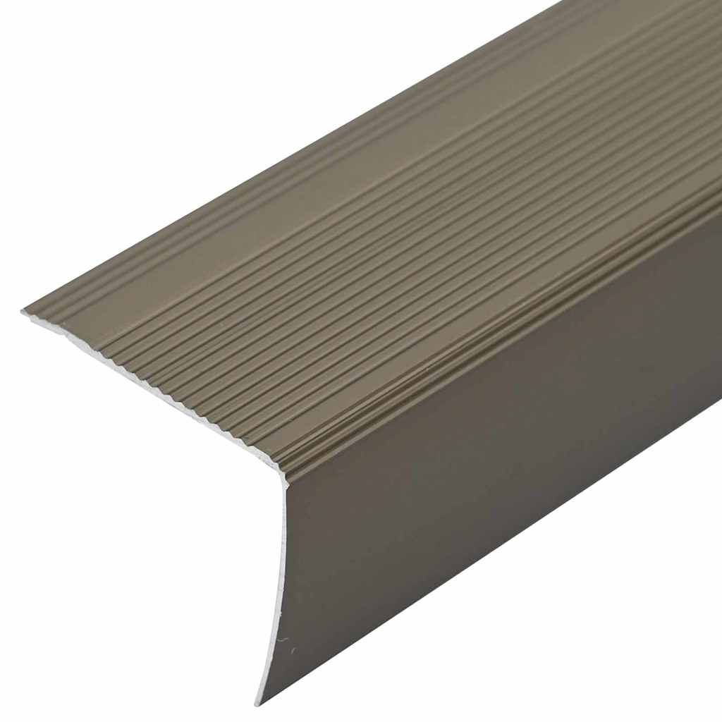 vidaXL Listwy schodowe 10 pcs szampański 67 x 3 x 2 cm Aluminium