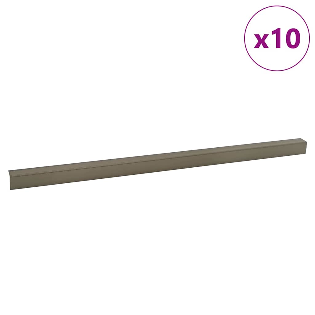 vidaXL Listwy schodowe 10 pcs szampański 67 x 3 x 2 cm Aluminium
