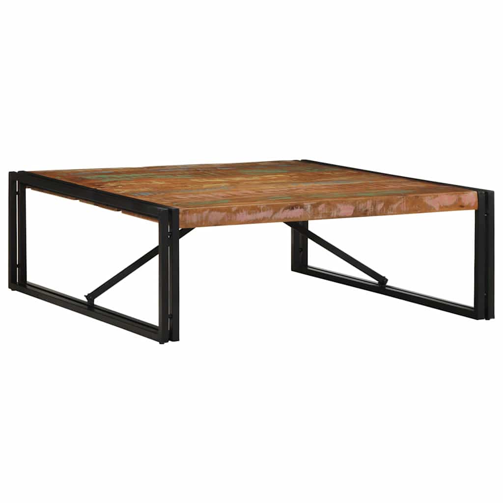 vidaXL Stolik kawowy wielokolorowy 100x100x35 cm lite drewno odzyskane