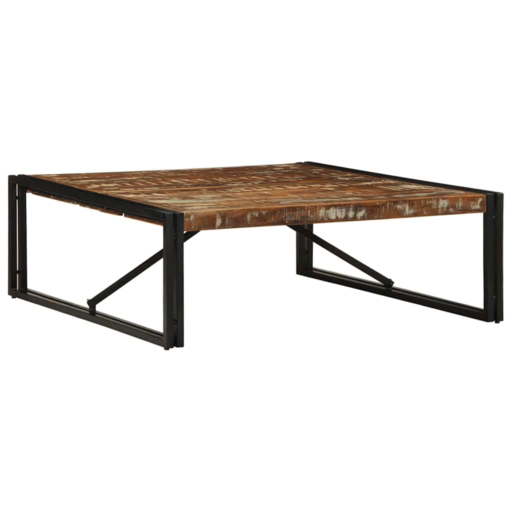 vidaXL Stolik kawowy wielokolorowy 100x100x35 cm lite drewno odzyskane