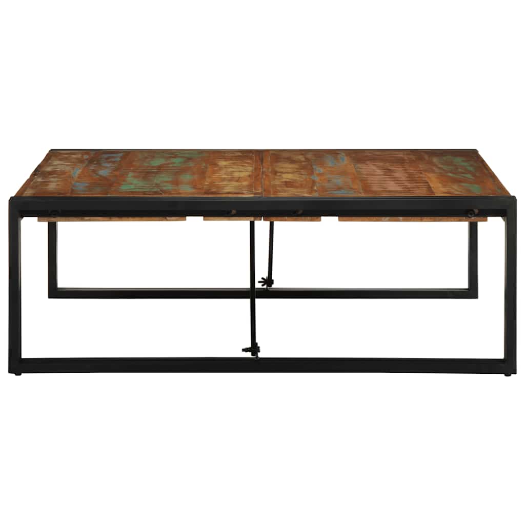 vidaXL Stolik kawowy wielokolorowy 100x100x35 cm lite drewno odzyskane