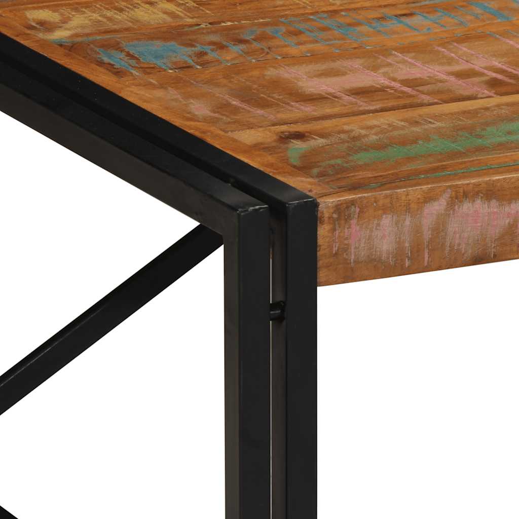 vidaXL Stolik kawowy wielokolorowy 100x100x35 cm lite drewno odzyskane