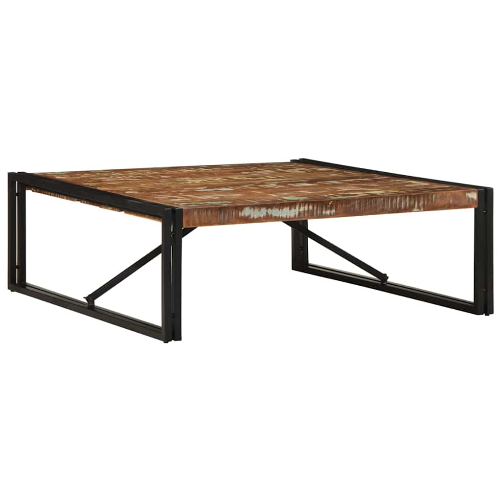 vidaXL Stolik kawowy wielokolorowy 100x100x35 cm lite drewno odzyskane
