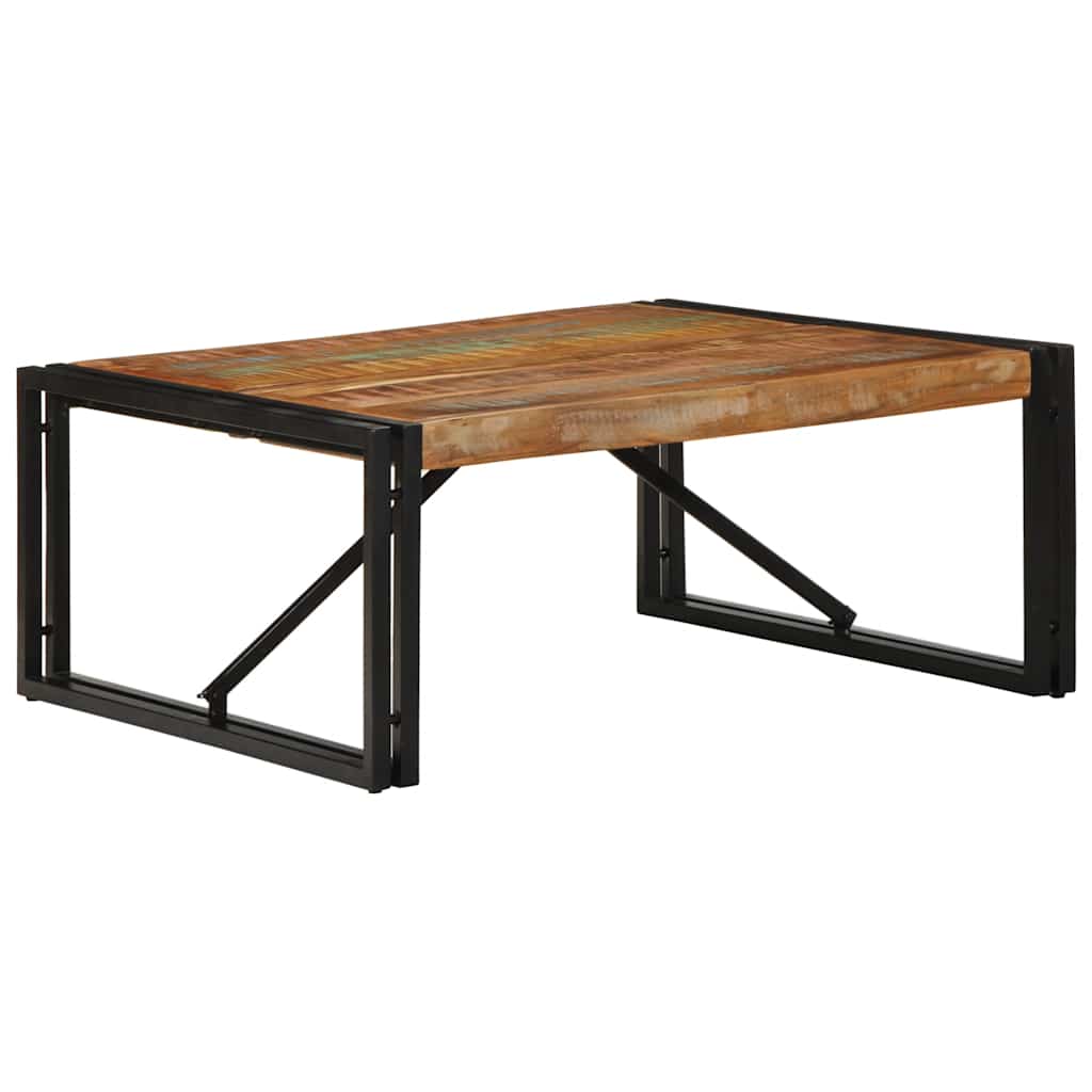 vidaXL Stolik kawowy wielokolorowy 80x80x35 cm lite drewno odzyskane