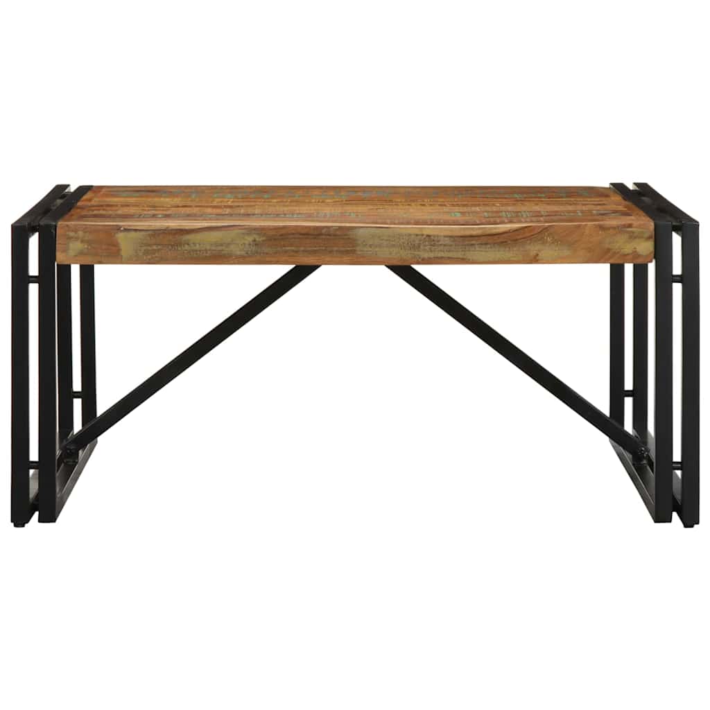 vidaXL Stolik kawowy wielokolorowy 80x80x35 cm lite drewno odzyskane