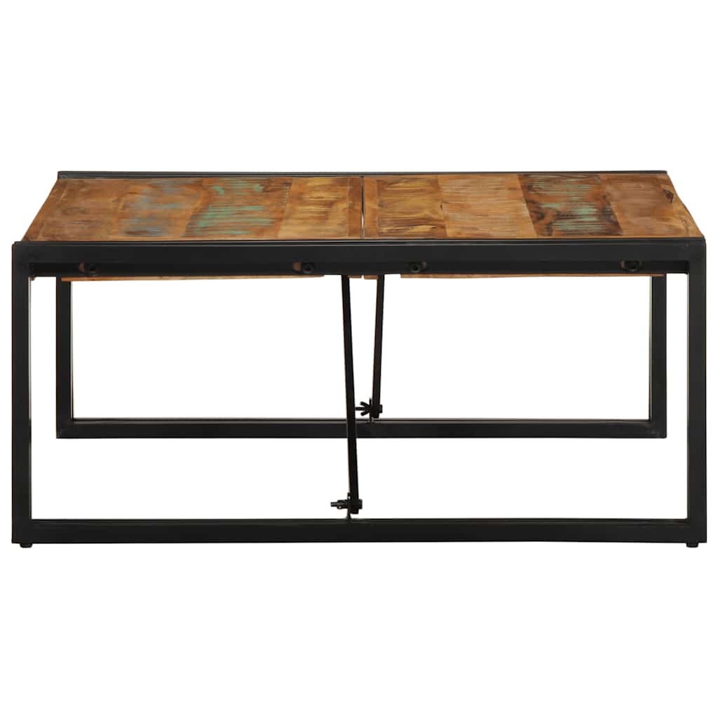 vidaXL Stolik kawowy wielokolorowy 80x80x35 cm lite drewno odzyskane