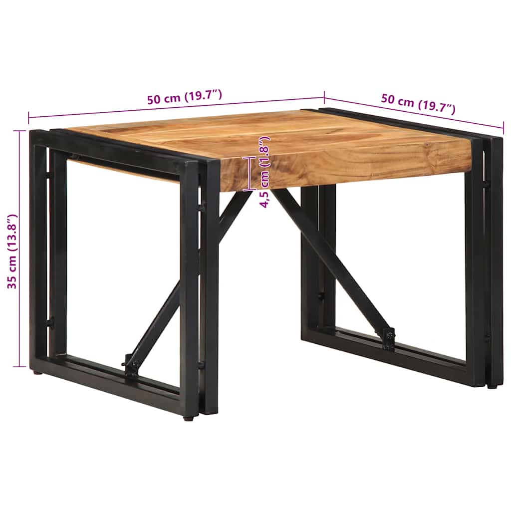 vidaXL Stolik kawowy 50x50x35 cm Drewno lite Akacja