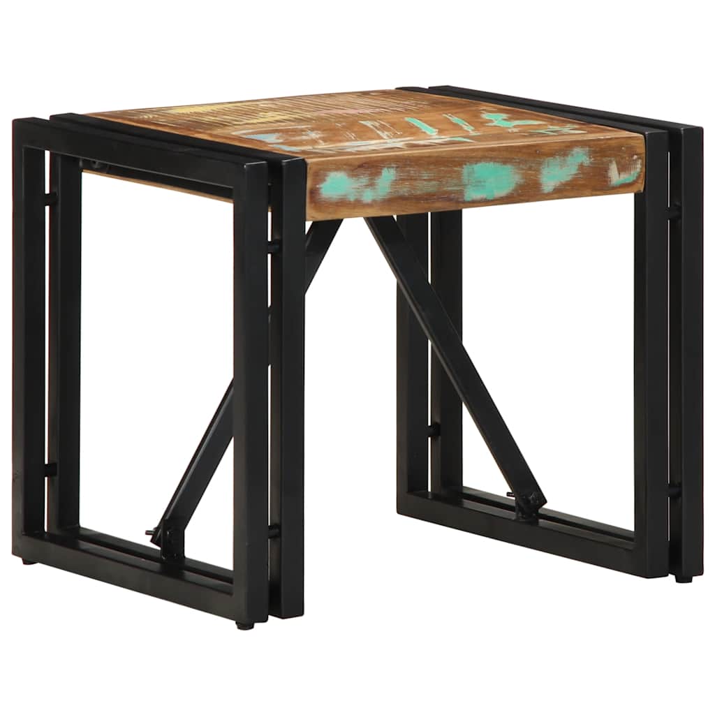vidaXL Stolik kawowy wielokolorowy 40x40x35 cm lite drewno odzyskane