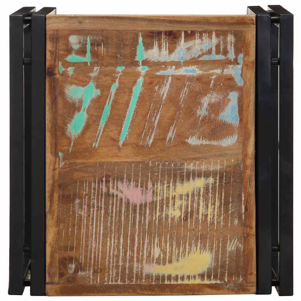 vidaXL Stolik kawowy wielokolorowy 40x40x35 cm lite drewno odzyskane