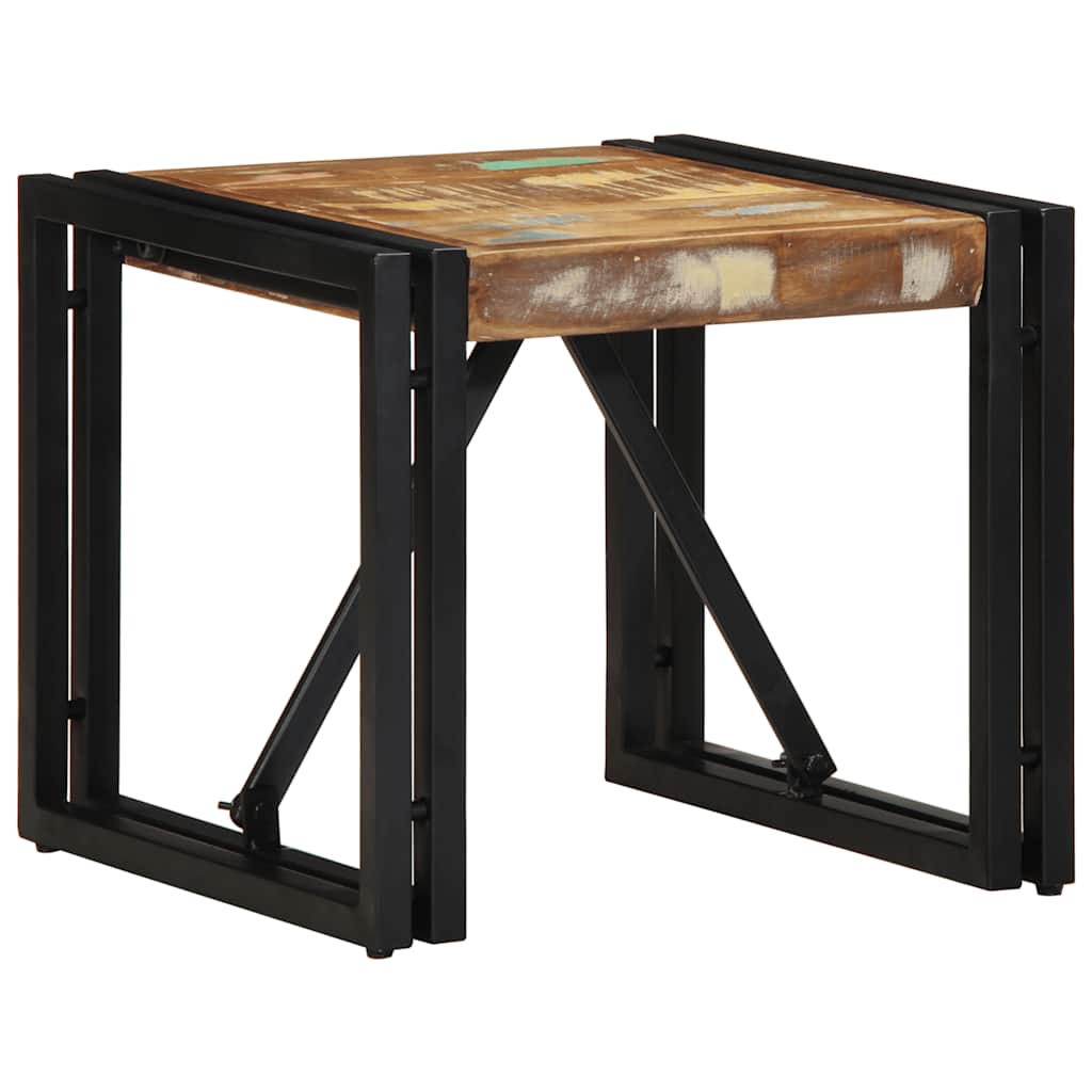 vidaXL Stolik kawowy wielokolorowy 40x40x35 cm lite drewno odzyskane