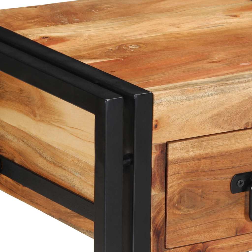 vidaXL Szafka Nocna 2 pcs Brązowy 40 x 35 x 50 cm Lite Drewno Akacji