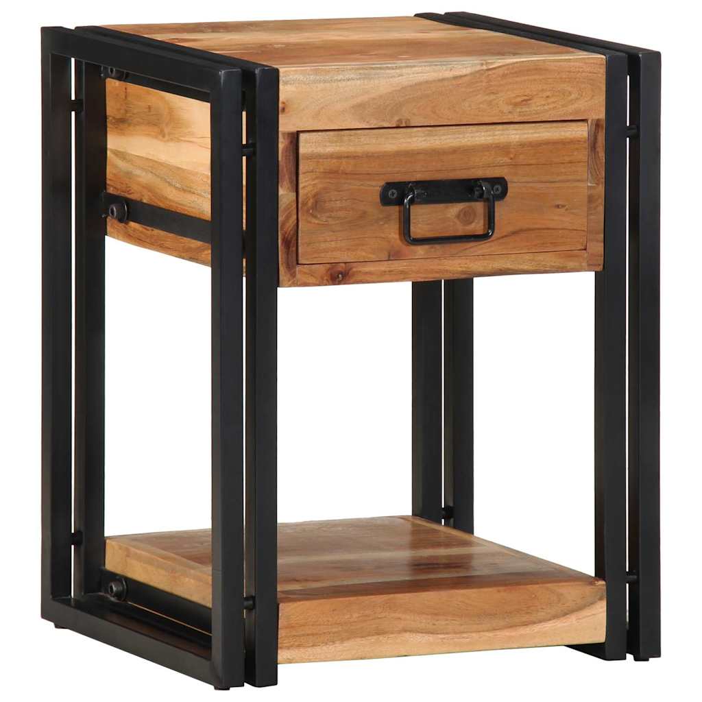 vidaXL Szafka Nocna 2 pcs Brązowy 40 x 35 x 50 cm Lite Drewno Akacji