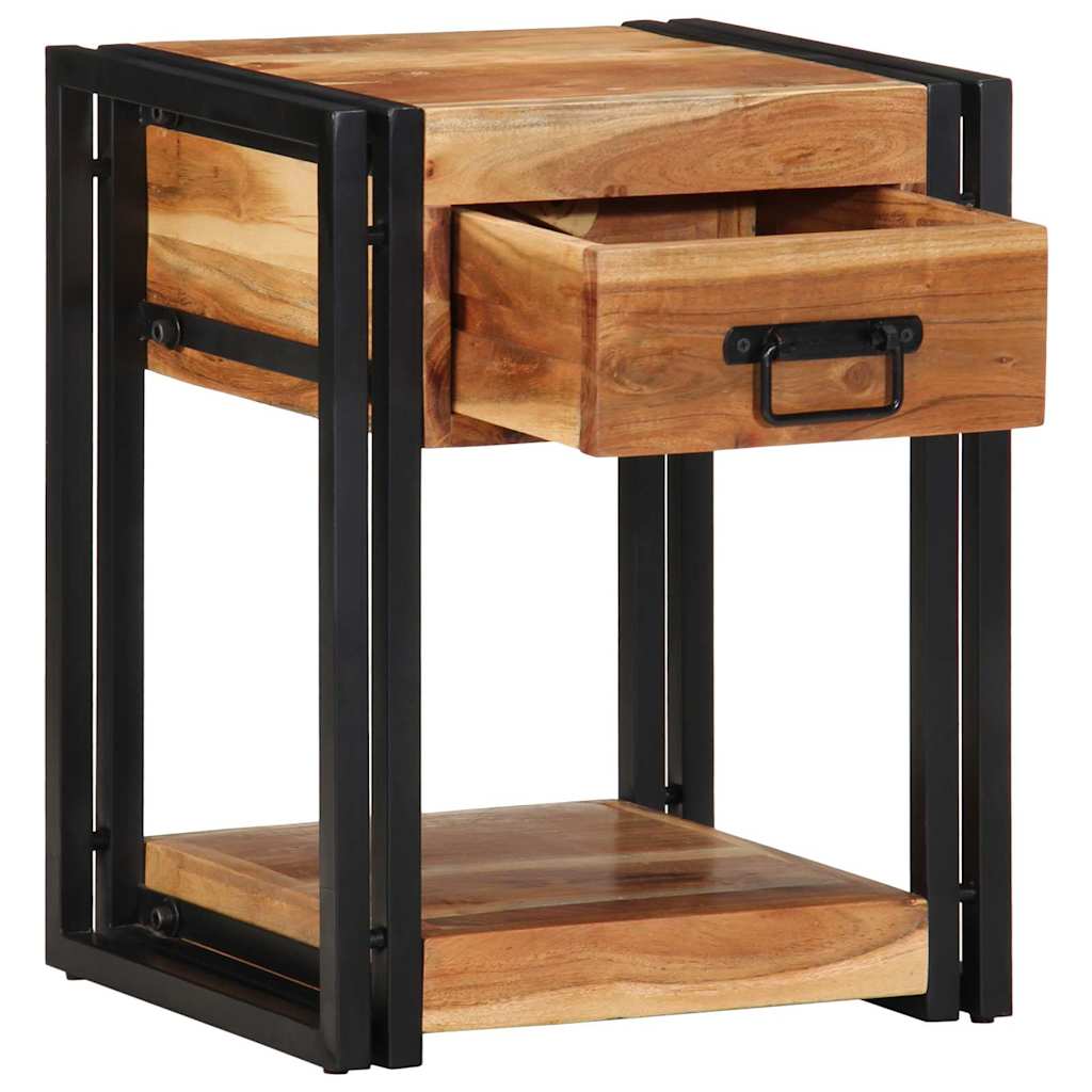 vidaXL Szafka Nocna 2 pcs Brązowy 40 x 35 x 50 cm Lite Drewno Akacji