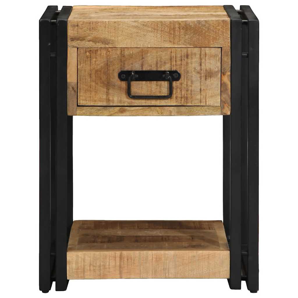 vidaXL Szafka nocna, 40x40x50 cm, lite drewno surowe mango