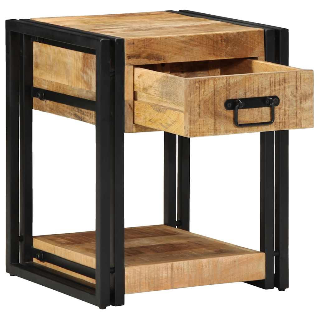 vidaXL Szafki nocne, 2 szt., 40x40x50 cm, lite drewno surowe mango