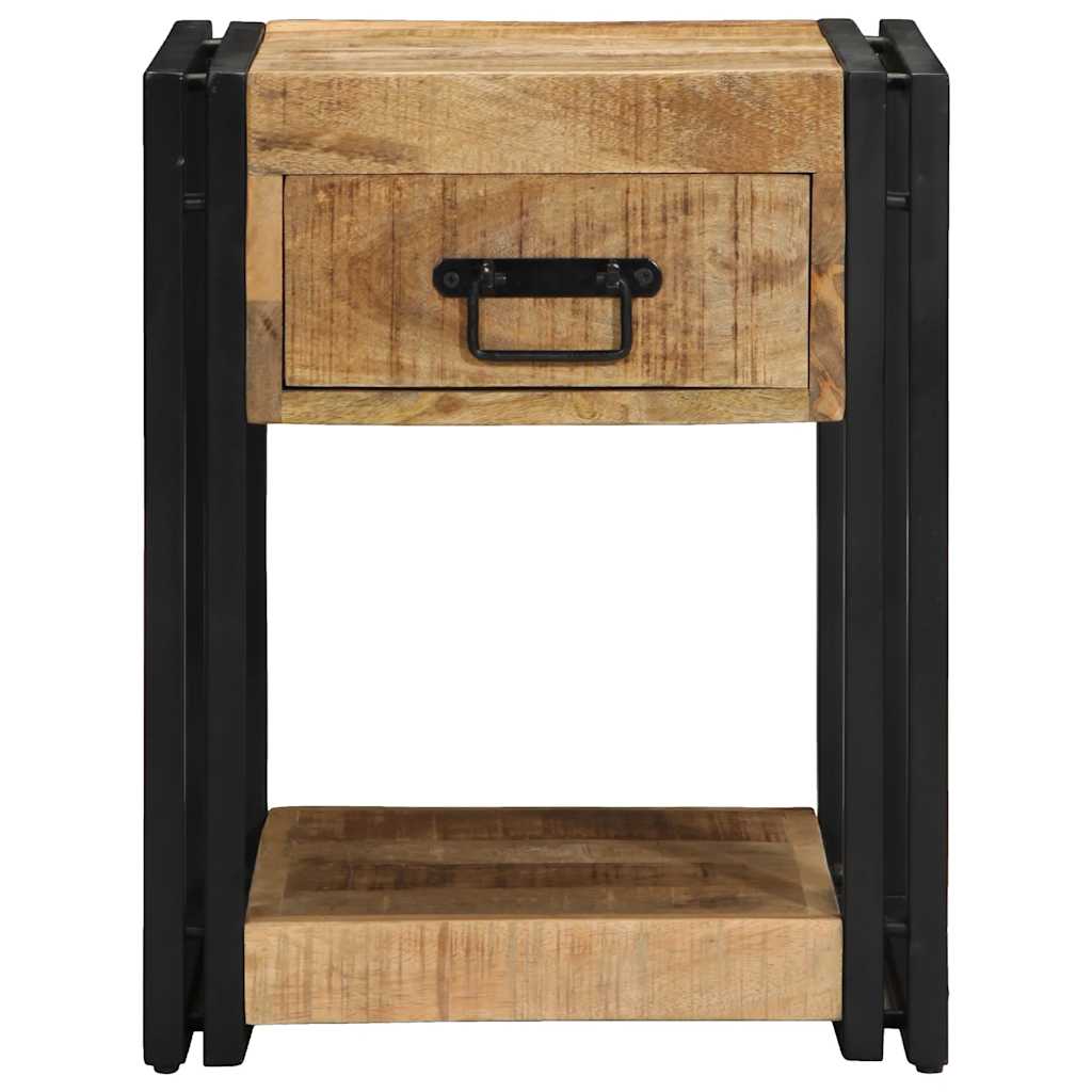 vidaXL Szafki nocne, 2 szt., 40x40x50 cm, lite drewno surowe mango