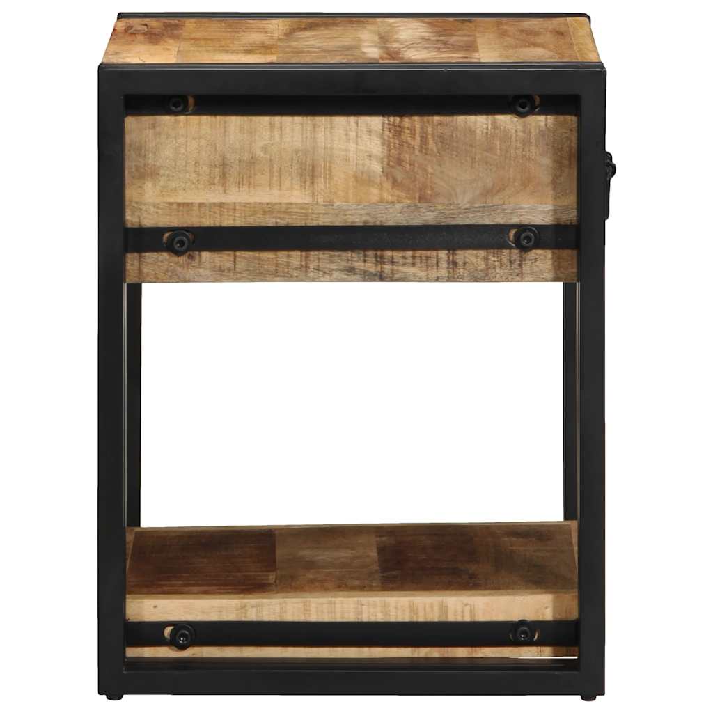 vidaXL Szafki nocne, 2 szt., 40x40x50 cm, lite drewno surowe mango