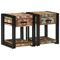 vidaXL Szafka Nocna 2 pcs 40 x 40 x 50 cm Lite Drewno Recyklingowe