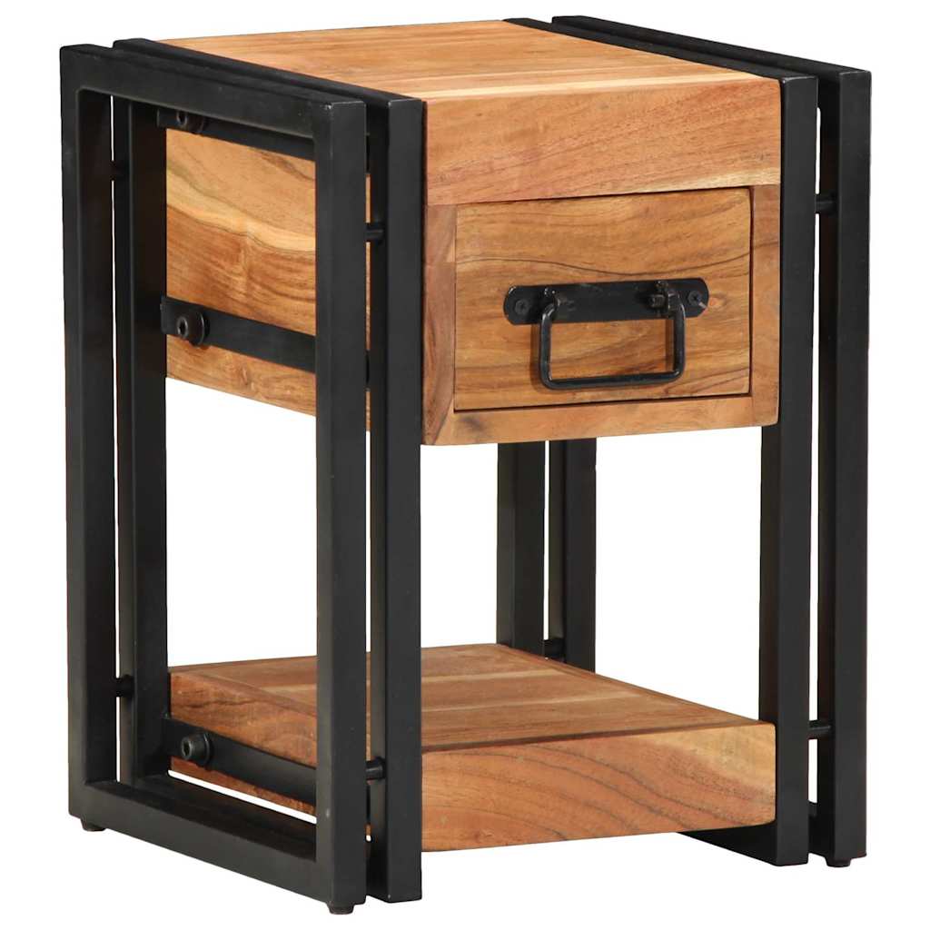 vidaXL Szafka Nocna 2 pcs Brązowy 30 x 30 x 40 cm Lite Drewno Akacji