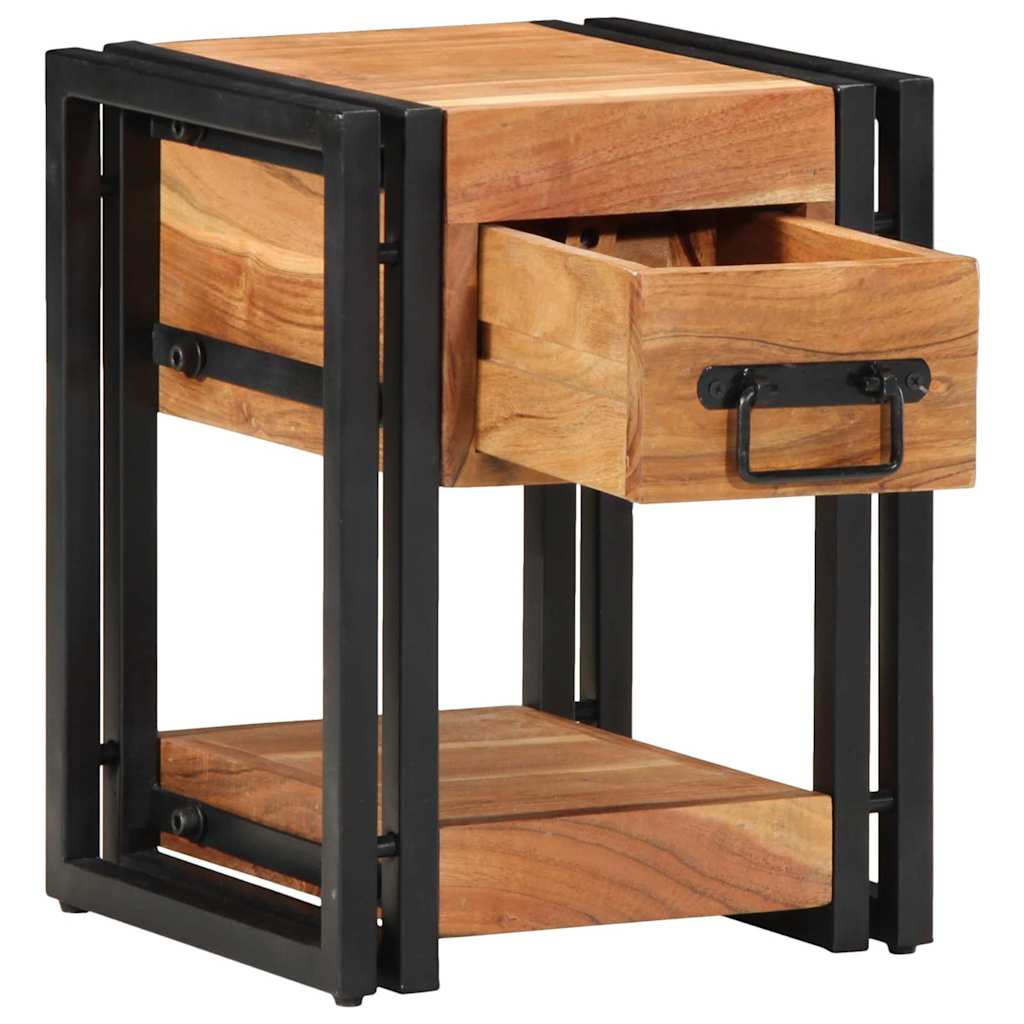 vidaXL Szafka Nocna 2 pcs Brązowy 30 x 30 x 40 cm Lite Drewno Akacji