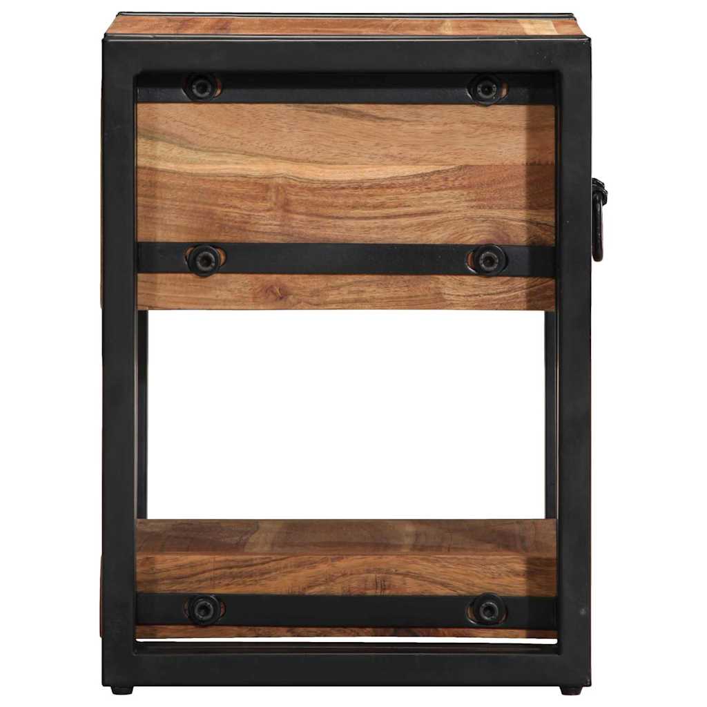 vidaXL Szafka Nocna 2 pcs Brązowy 30 x 30 x 40 cm Lite Drewno Akacji