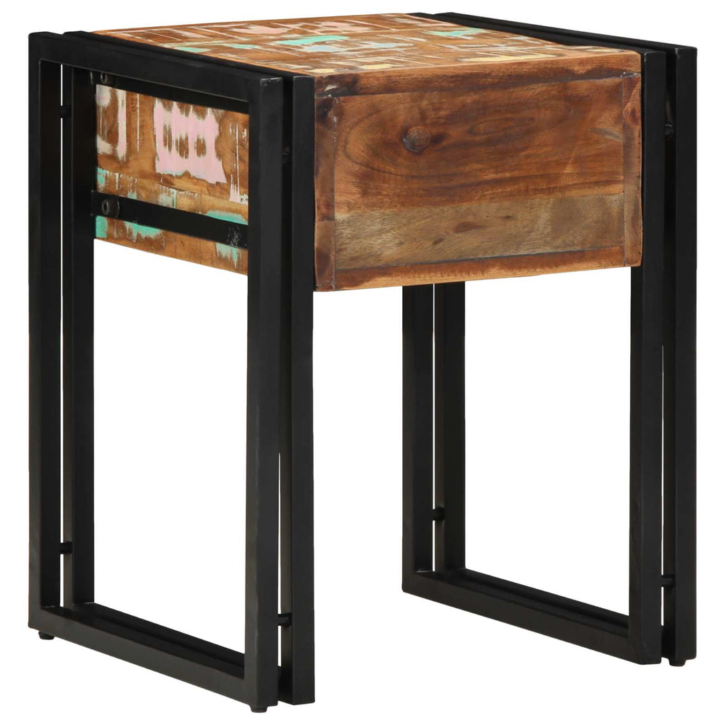 vidaXL Stolik końcowy 40 x 40 x 50 cm Lite Drewno Recyklingowe