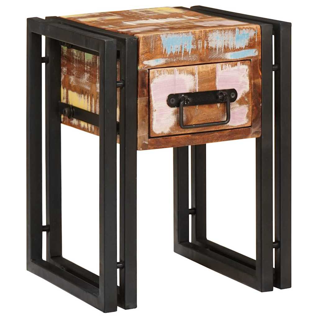 vidaXL Stolik końcowy 30 x 30 x 40 cm Lite Drewno Recyklingowe