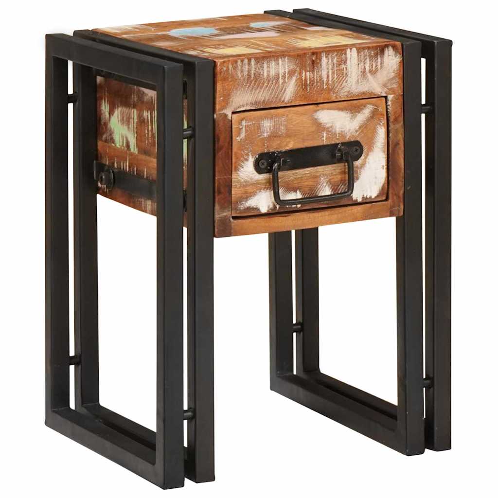 vidaXL Stolik końcowy 30 x 30 x 40 cm Lite Drewno Recyklingowe