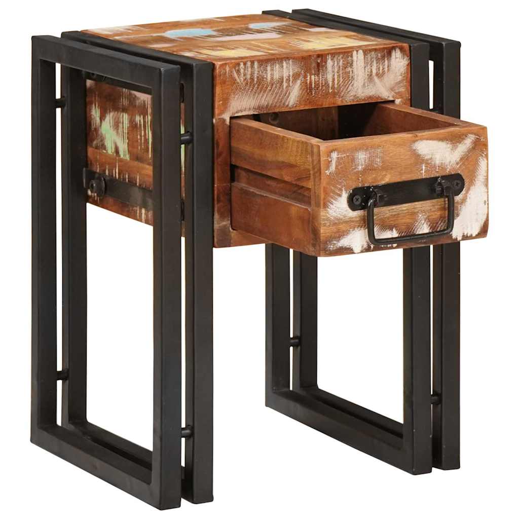 vidaXL Stolik końcowy 30 x 30 x 40 cm Lite Drewno Recyklingowe