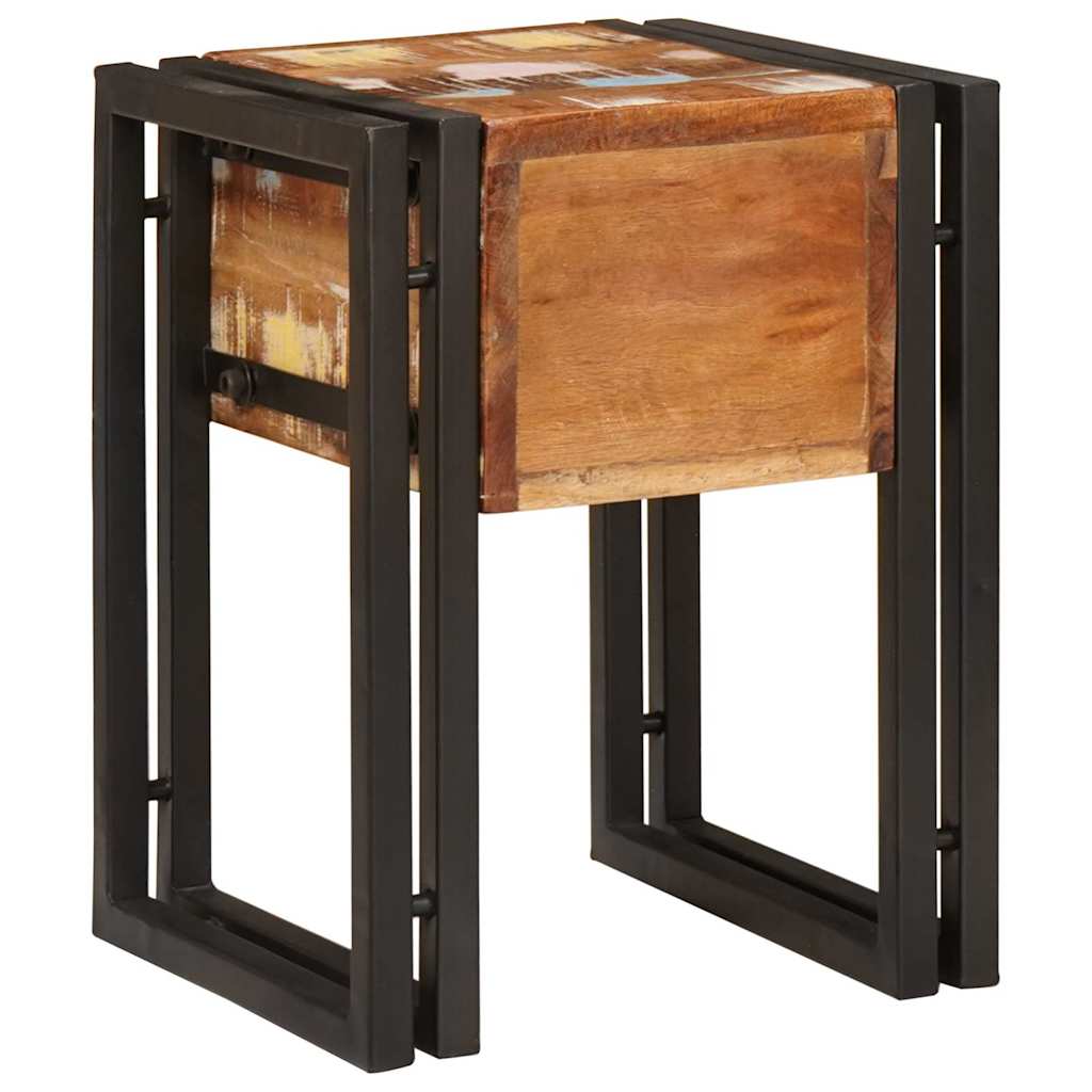 vidaXL Stolik końcowy 30 x 30 x 40 cm Lite Drewno Recyklingowe