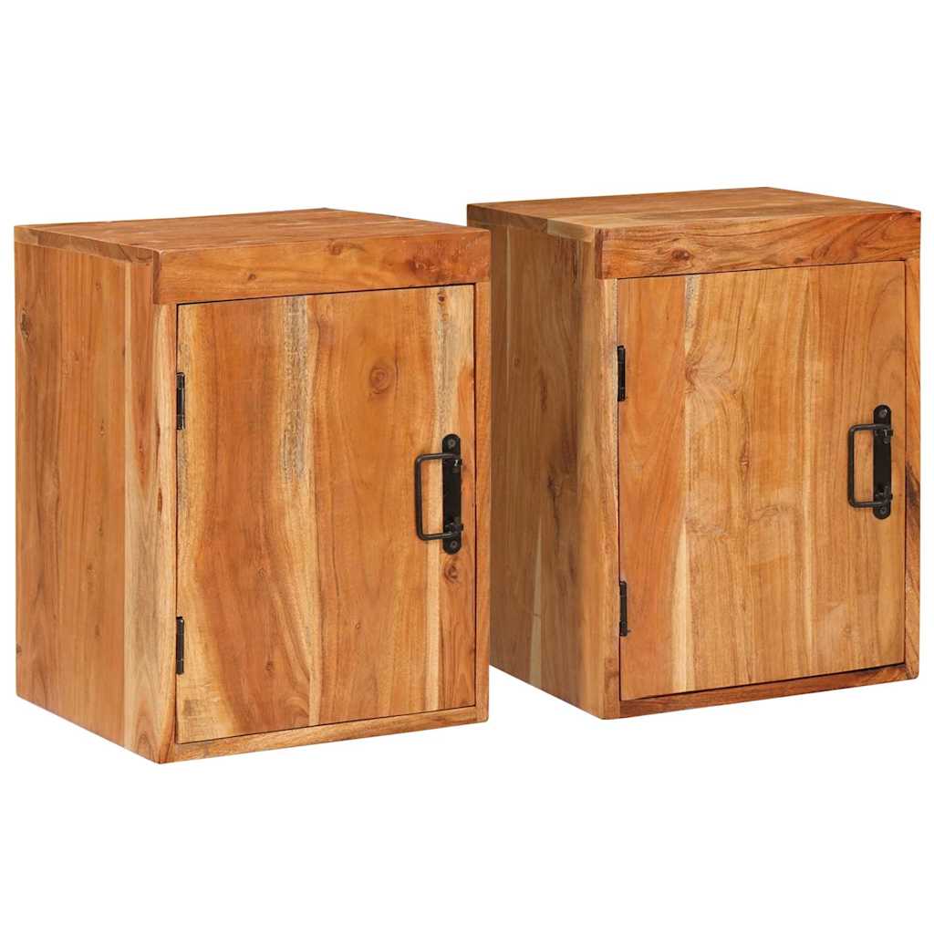 vidaXL Stolik nocny 2 pcs Brązowy 35 x 33 x 48 cm Drewno akacjowe