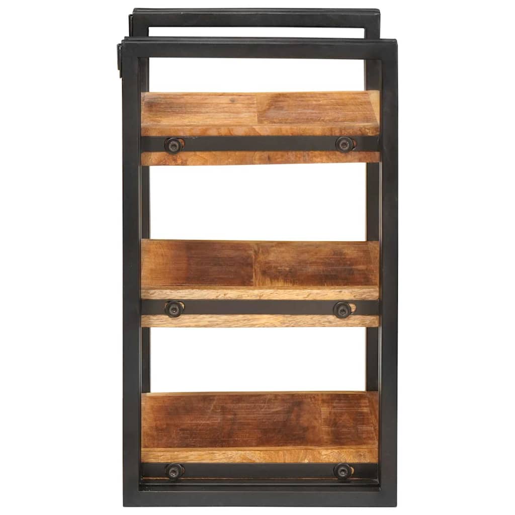 vidaXL Stolik nocny 2 pcs Brązowy i czarny Drewno z mango