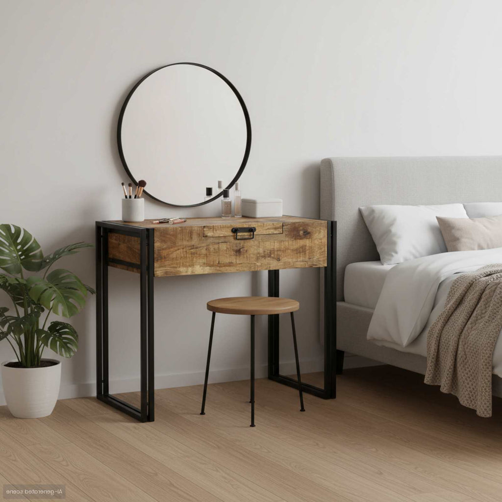 vidaXL Toaletki do sypialni Brązowy 90 x 50 x 75 cm Lite drewno mango