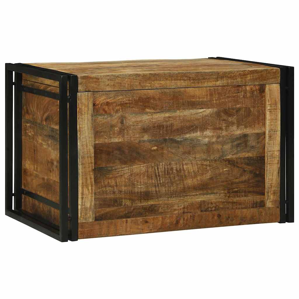 vidaXL Skrzynia do przechowywania 80 x 50 x 50 cm Surowe drewno mango