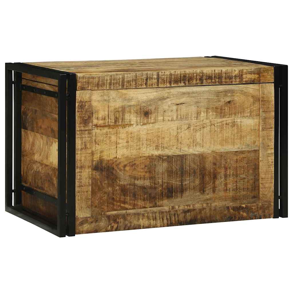vidaXL Skrzynia do przechowywania 80 x 50 x 50 cm Surowe drewno mango