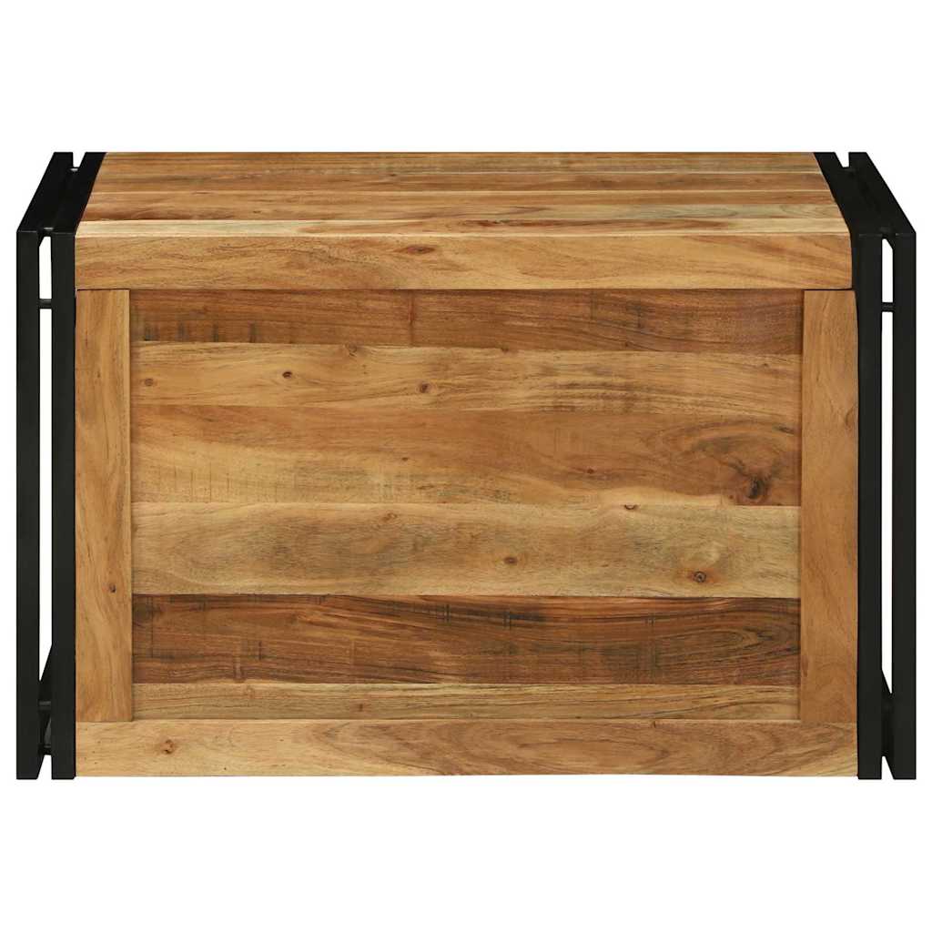 vidaXL Skrzynia do przechowywania Brązowy i czarny 80 x 50 x 50 cm