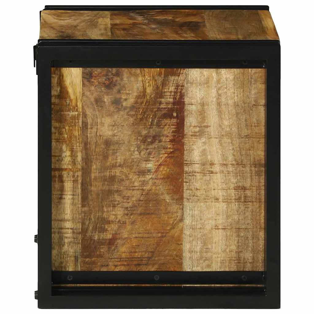 vidaXL Regał na wino Brązowy i czarny 35 x 35 x 39 cm Drewno z mango