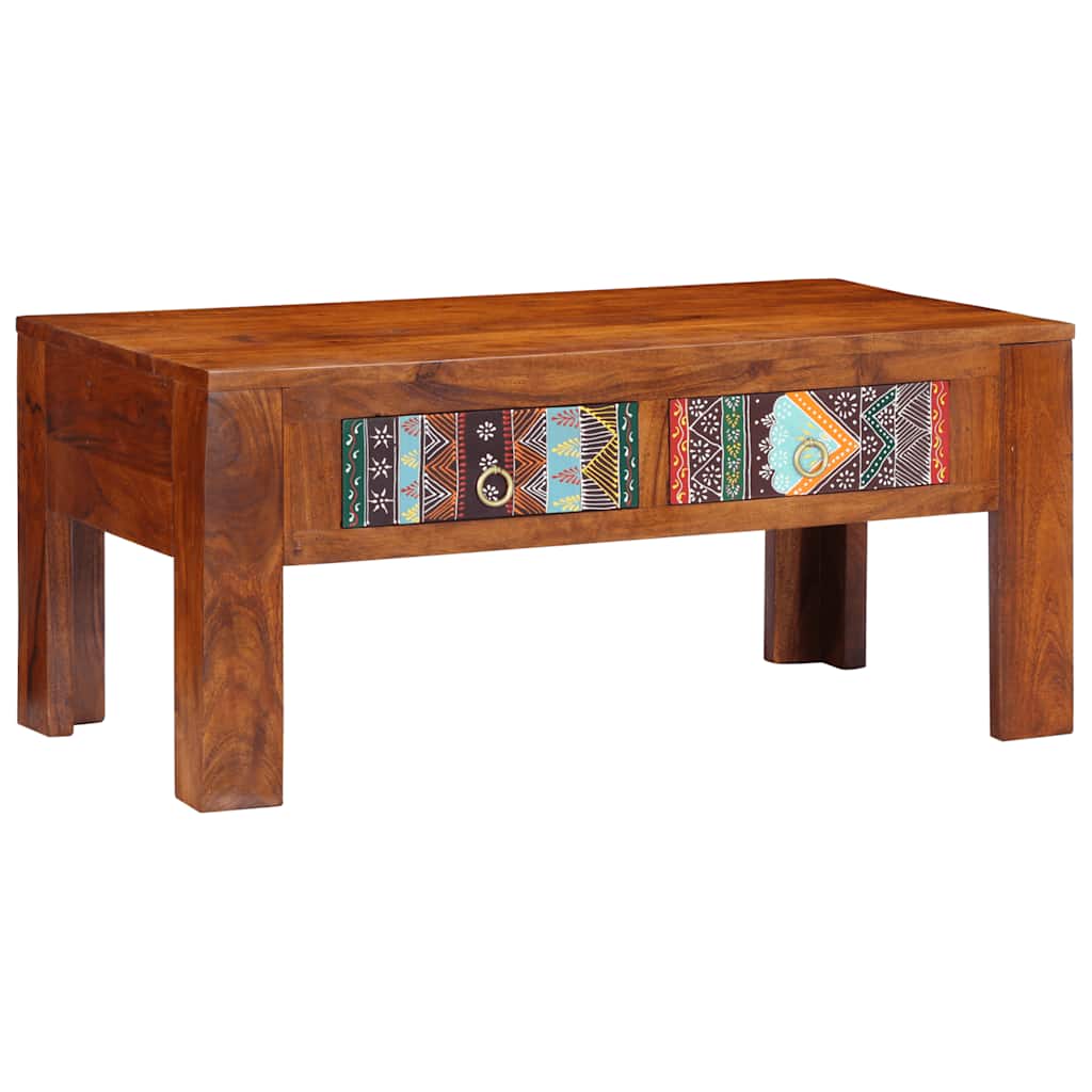 vidaXL Stolik kawowy, 90x50x40 cm, lite drewno akacjowe