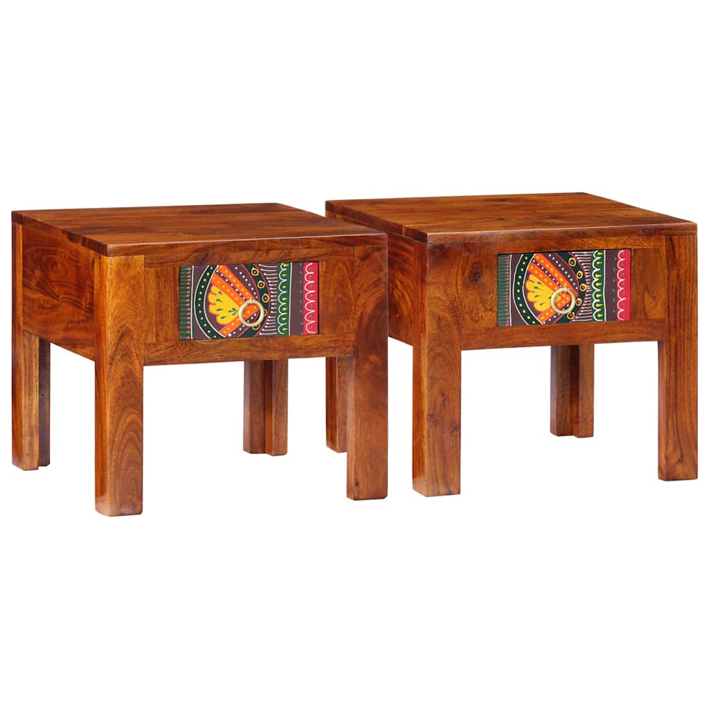 vidaXL Szafka nocna 2 szt. 40x40x36 cm Drewno lite Akacja