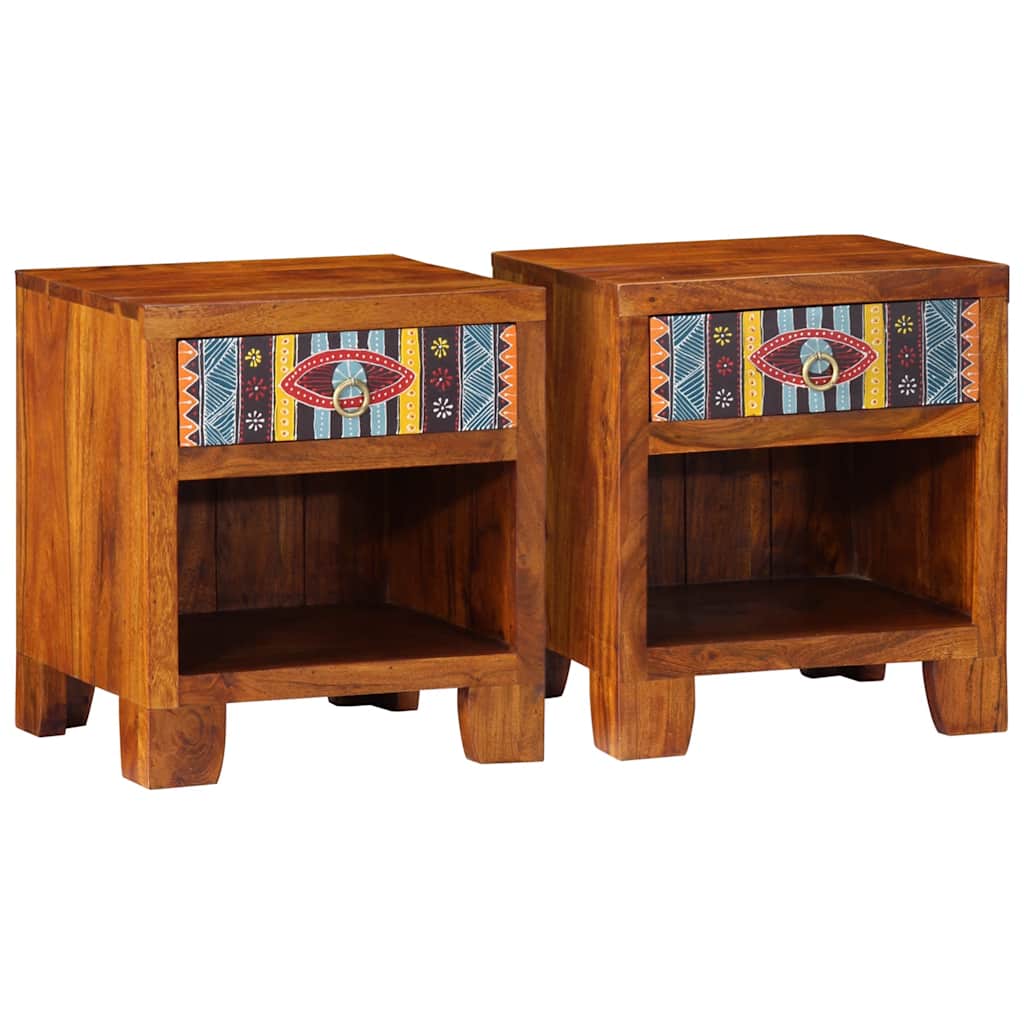 vidaXL Szafka nocna 2 szt. 40x35x45 cm Drewno lite Akacja