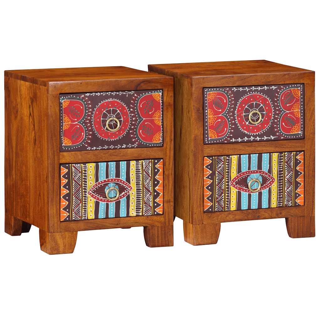 vidaXL Szafka nocna 2 szt. 35x35x45 cm Drewno lite Akacja
