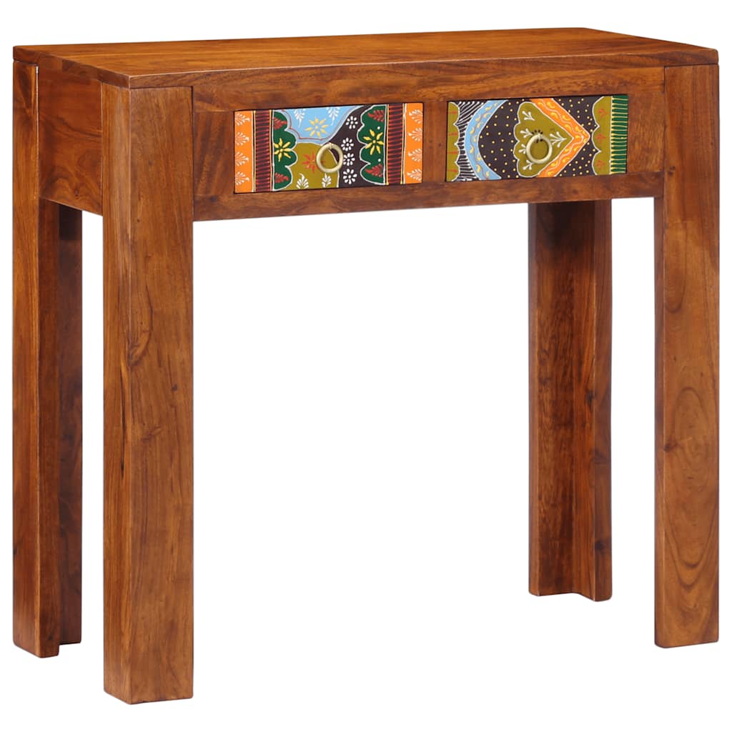 vidaXL Konsola Stolik 80x35x75 cm Drewno lite Akacja