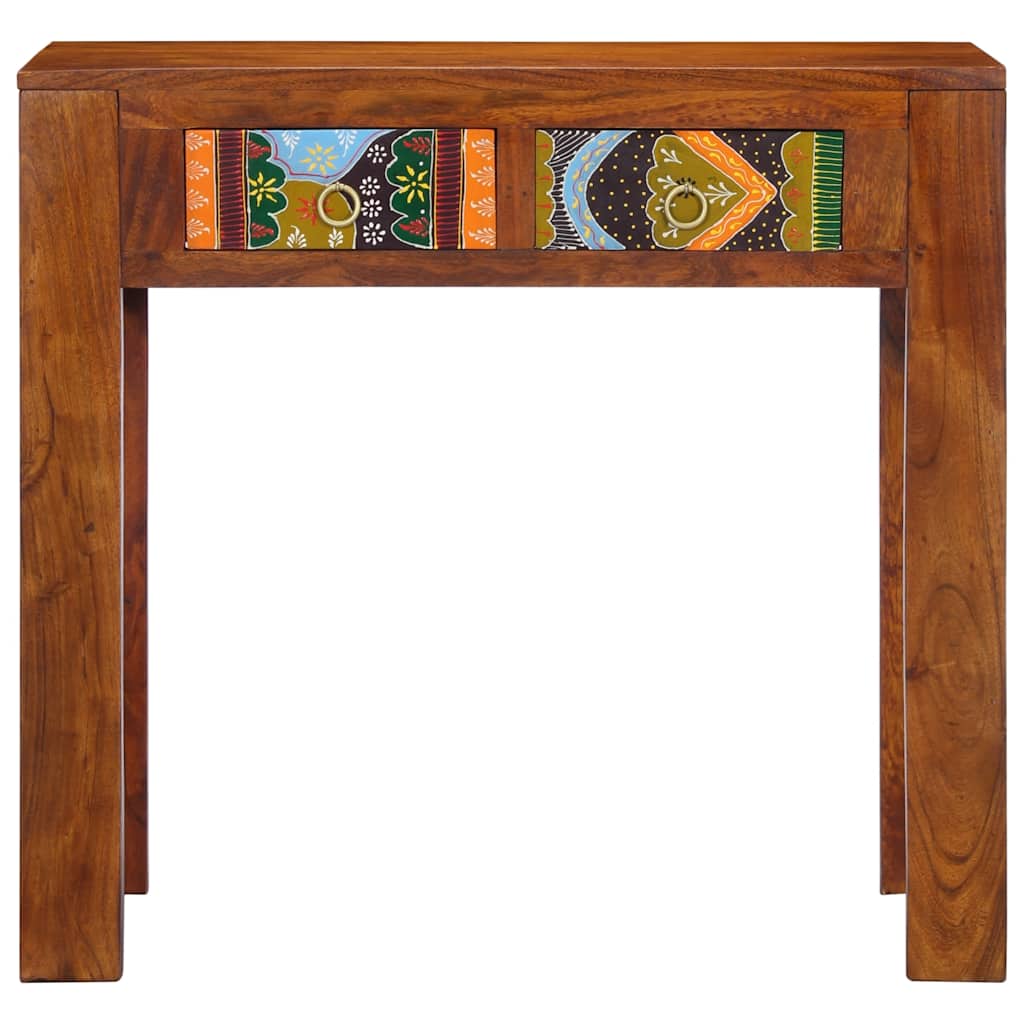 vidaXL Konsola Stolik 80x35x75 cm Drewno lite Akacja