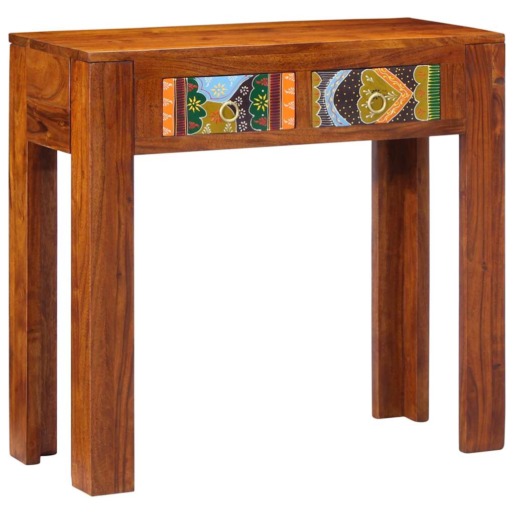 vidaXL Konsola Stolik 80x35x75 cm Drewno lite Akacja