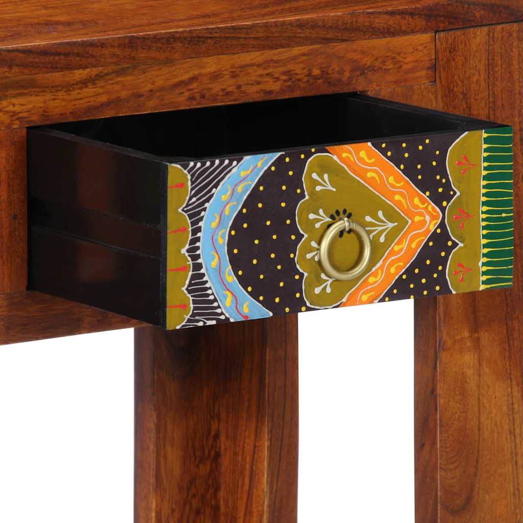 vidaXL Konsola Stolik 80x35x75 cm Drewno lite Akacja